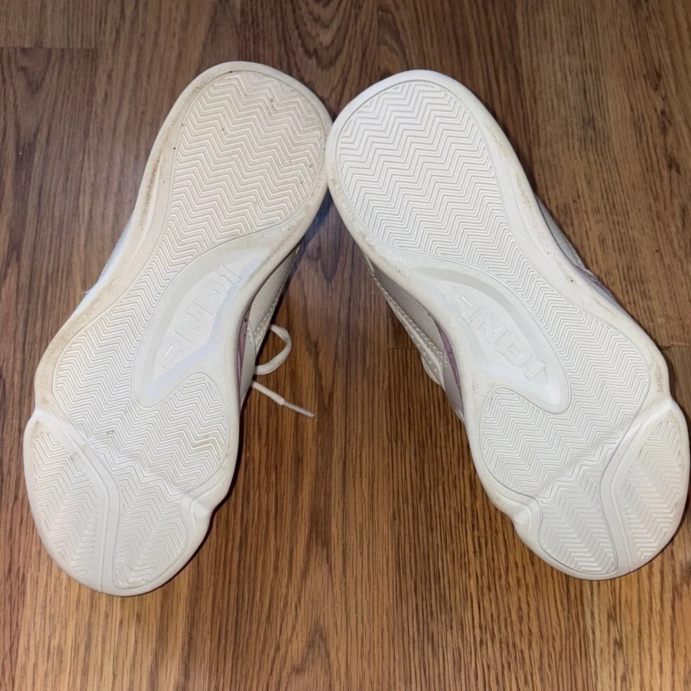 AND1 Women's Athletic Shoes - White and Pink size 6